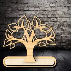 Tree photo frame E0021837 file cdr and dxf free vector download for laser cut