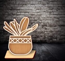 Cactus stand E0022221 file cdr and dxf free vector download for Laser cut