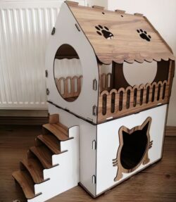 Cat house E0022094 file cdr and dxf free vector download for Laser cut