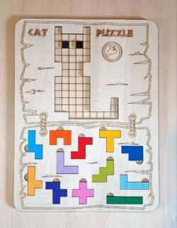 Cat puzzle E0022110 file cdr and dxf free vector download for Laser cut