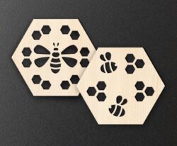 Coasters E0022322 file cdr and dxf free vector download for Laser cut