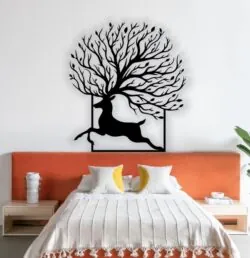 Deer wall decor E0022204 file cdr and dxf free vector download for Laser cut plasma