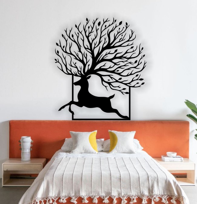 Deer wall decor E0022204 file cdr and dxf free vector download for Laser cut plasma