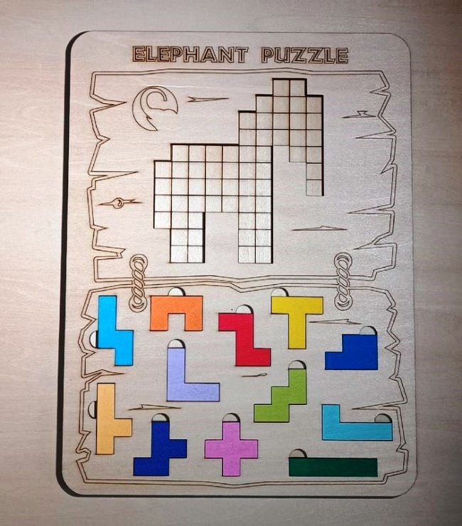 Elephant puzzle E0022109 file cdr and dxf free vector download for Laser cut