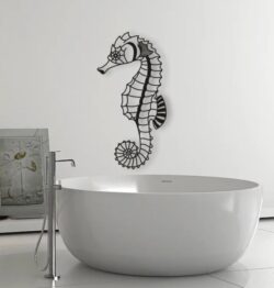 Geometric Seahorse E0022281 file cdr and dxf free vector download for Laser cut plasma