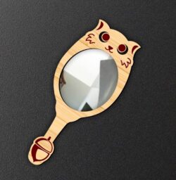 Hand mirror E0022302 file cdr and dxf free vector download for Laser cut