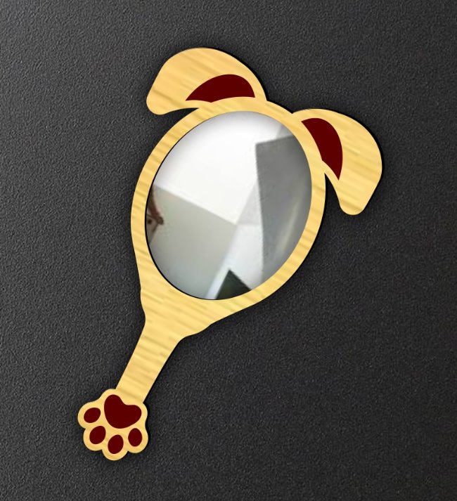 Hand mirror E0022303 file cdr and dxf free vector download for Laser cut
