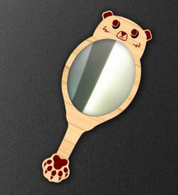 Hand mirror E0022304 file cdr and dxf free vector download for Laser cut