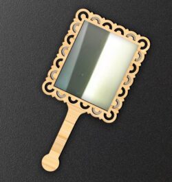 Hand mirror E0022308 file cdr and dxf free vector download for Laser cut