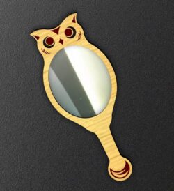 Hand owl mirror E0022305 file cdr and dxf free vector download for Laser cut