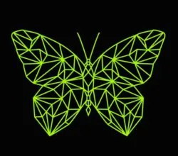 Illusion led lamp Butterfly E0022243 free vector download for laser engraving machine