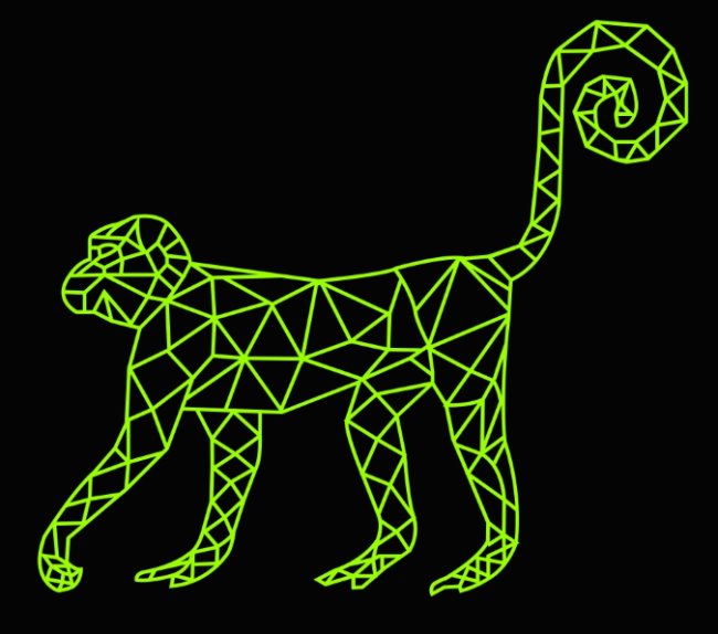 Illusion led lamp monkey E0022241 free vector download for laser engraving machine
