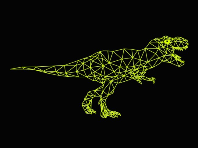 Illusion led lampT-Rex dinosaur E0022238 free vector download for laser engraving machine