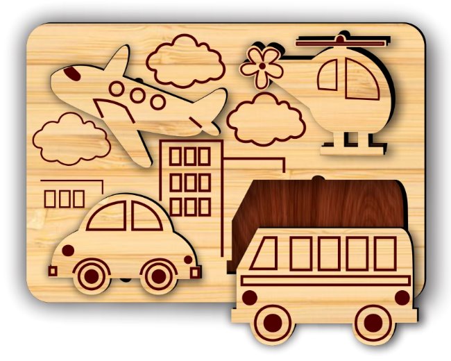 Kid's puzzle E0022151 file cdr and dxf free vector download for Laser cut