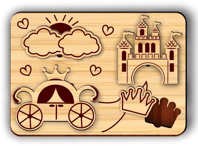 Kid's puzzle E0022153 file cdr and dxf free vector download for Laser cut