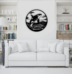 Killer whale wall decor E0022079 file cdr and dxf free vector download for Laser cut plasma