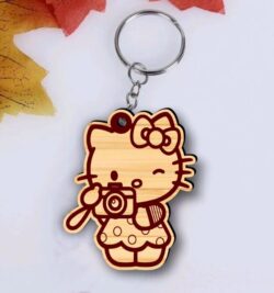 Kitty keychain E0022213 file cdr and dxf free vector download for Laser cut
