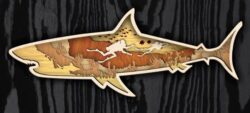 Layered shark E0022049 file cdr and dxf free vector download for Laser cut