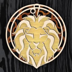 Multilayer Leo zodiac E0022178 file cdr and dxf free vector download for Laser cut