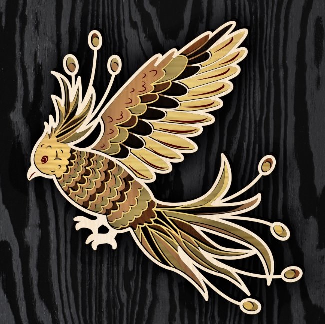 Multilayer Phoenix E0022150 file cdr and dxf free vector download for Laser cut