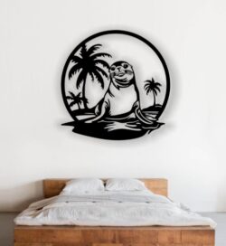 Seal wall decor E0022077 file cdr and dxf free vector download for Laser cut plasma