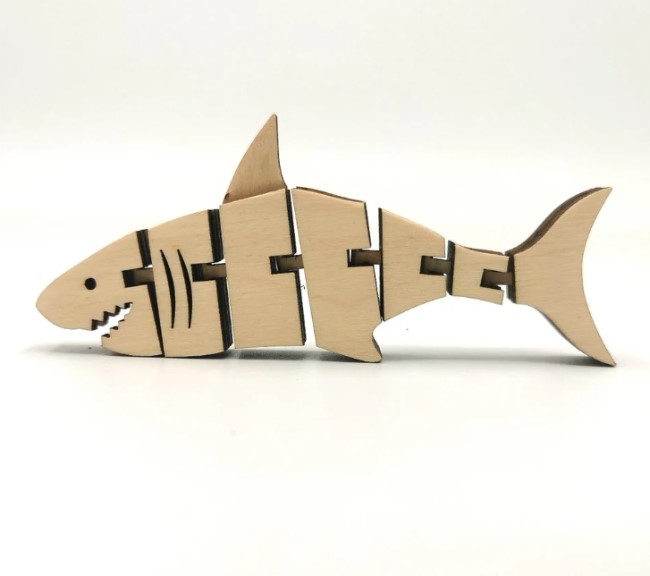 Shark flexible E0022067 file cdr and dxf free vector download for Laser cut