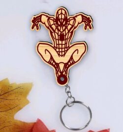 Spider man keychain E0022215 file cdr and dxf free vector download for Laser cut