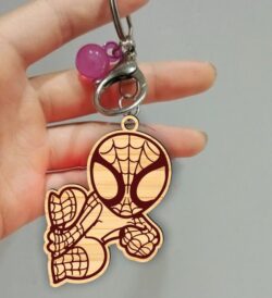 Spider man keychain E0022311 file cdr and dxf free vector download for Laser cut