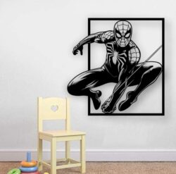 Spider man wall decor E0022205 file cdr and dxf free vector download for Laser cut plasma