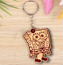 Spongebob keychain E0022217 file cdr and dxf free vector download for Laser cut