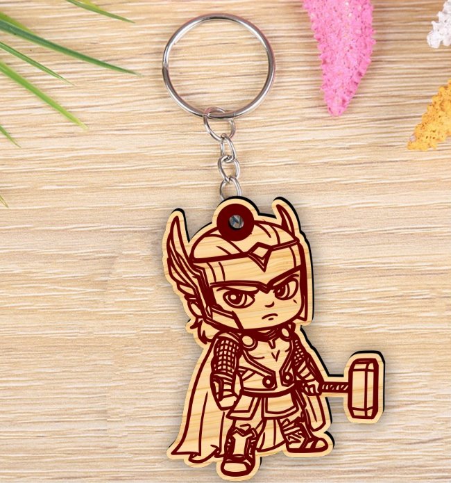 Thor keychain E0022214 file cdr and dxf free vector download for Laser cut