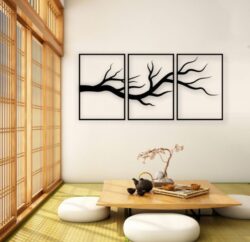 Tree wall decor E0022120 file cdr and dxf free vector download for Laser cut plasma