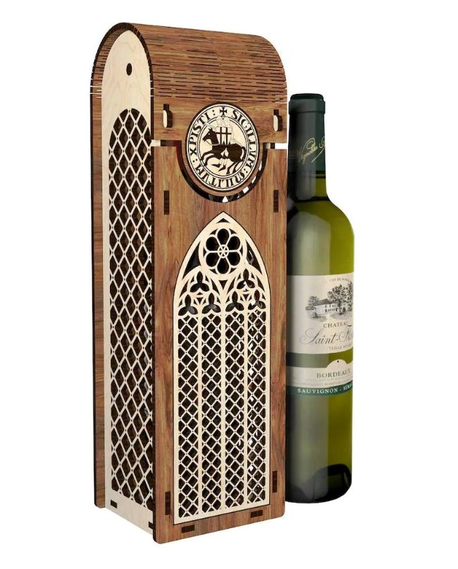 Wine box E0022317 file cdr and dxf free vector download for Laser cut