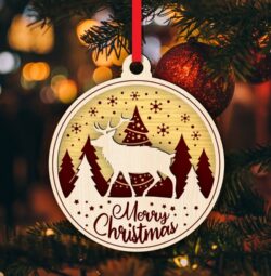 Christmas ball E0022576 file cdr and dxf free vector download for laser cut