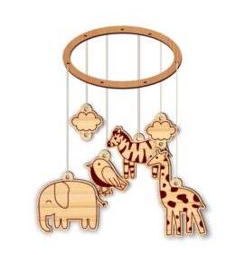 Animal baby mobile E0022338 file cdr and dxf free vector download for Laser cut