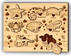 Animal puzzle E0022393 file cdr and dxf pdf free vector download for Laser cut