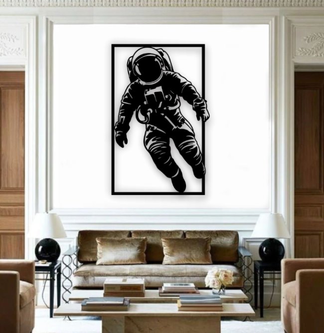 Astronaut E0022580 file cdr and dxf free vector download for laser cut plasma