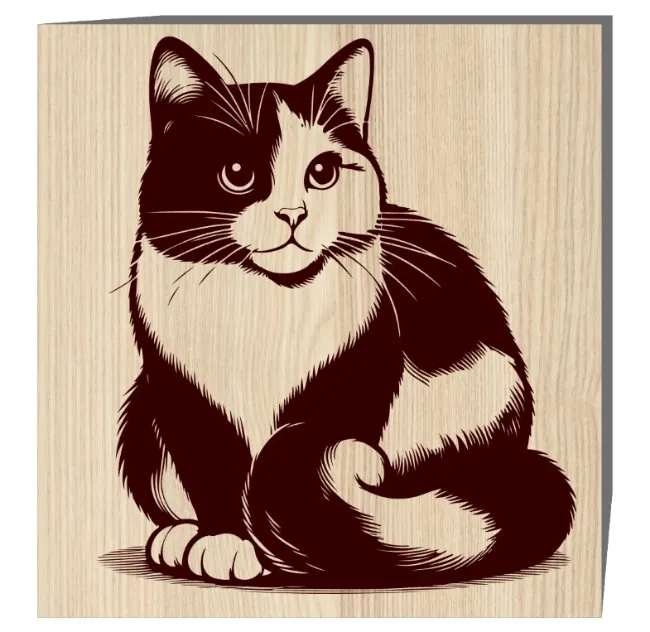 Cat E0022549 file cdr and dxf free vector download for laser engraving machine