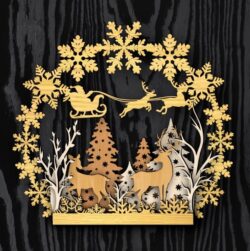 Christmas E0022556 file cdr and dxf free vector download for laser cut