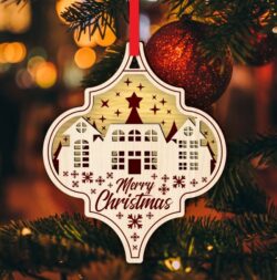 Christmas ball E0022573 file cdr and dxf free vector download for laser cut