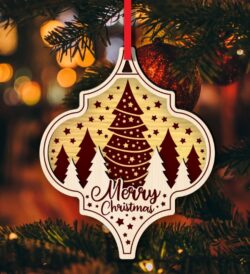 Christmas ball E0022574 file cdr and dxf free vector download for laser cut