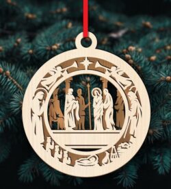 Christmas ornament E0022353 file cdr and dxf free vector download for laser cut plasma