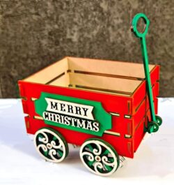 Christmas wagon E0022479 file cdr and dxf pdf free vector download for Laser cut