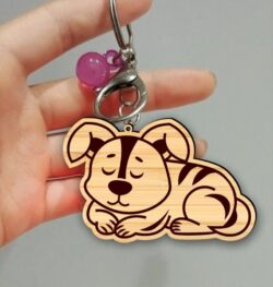 Dog keychain E0022476 file cdr and dxf pdf free vector download for Laser cut