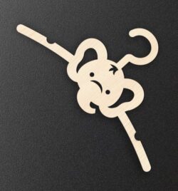 Elephant hanger E0022375 file cdr and dxf pdf free vector download for Laser cut