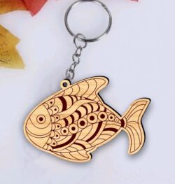 Fish keychain E0022421 file cdr and dxf pdf free vector download for Laser cut