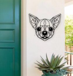 Geometric Chihuahua dog E0022488 file cdr and dxf pdf free vector download for Laser cut plasma