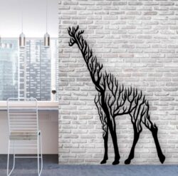 Giraffe wall decor E0022344 file cdr and dxf free vector download for laser cut plasma
