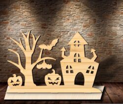Halloween stand E0022443 file cdr and dxf pdf free vector download for Laser cut
