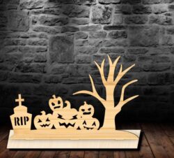 Halloween stand E0022446 file cdr and dxf pdf free vector download for Laser cut